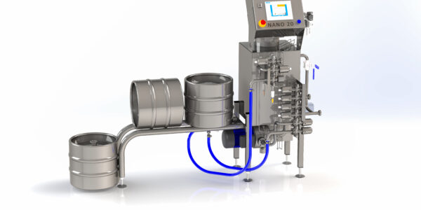 The Nano 20 keg washing machine.